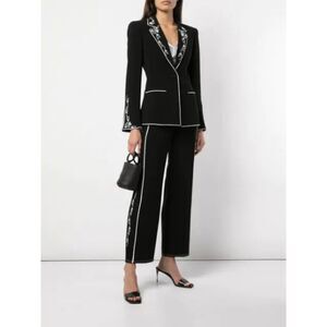 5 A 7 Womens Black Stretch Ankle Wear To Work Straight leg Pants 2